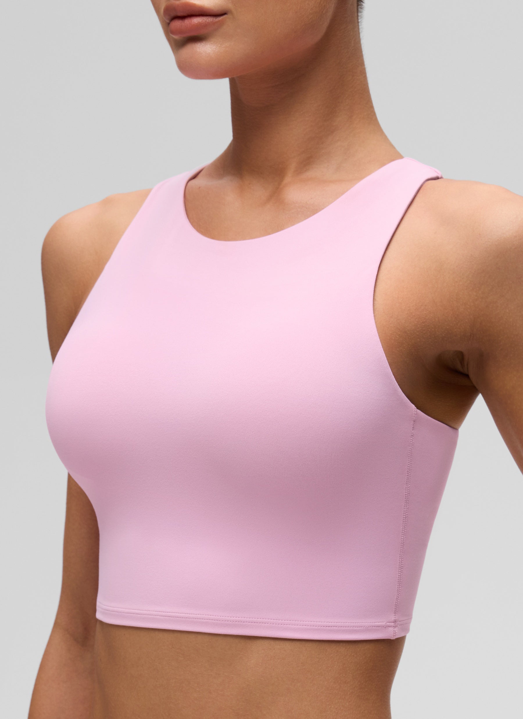 CRZ YOGA  Women's Yoga Low Support Butterluxe Tank High Neck Racerback Vita Pink