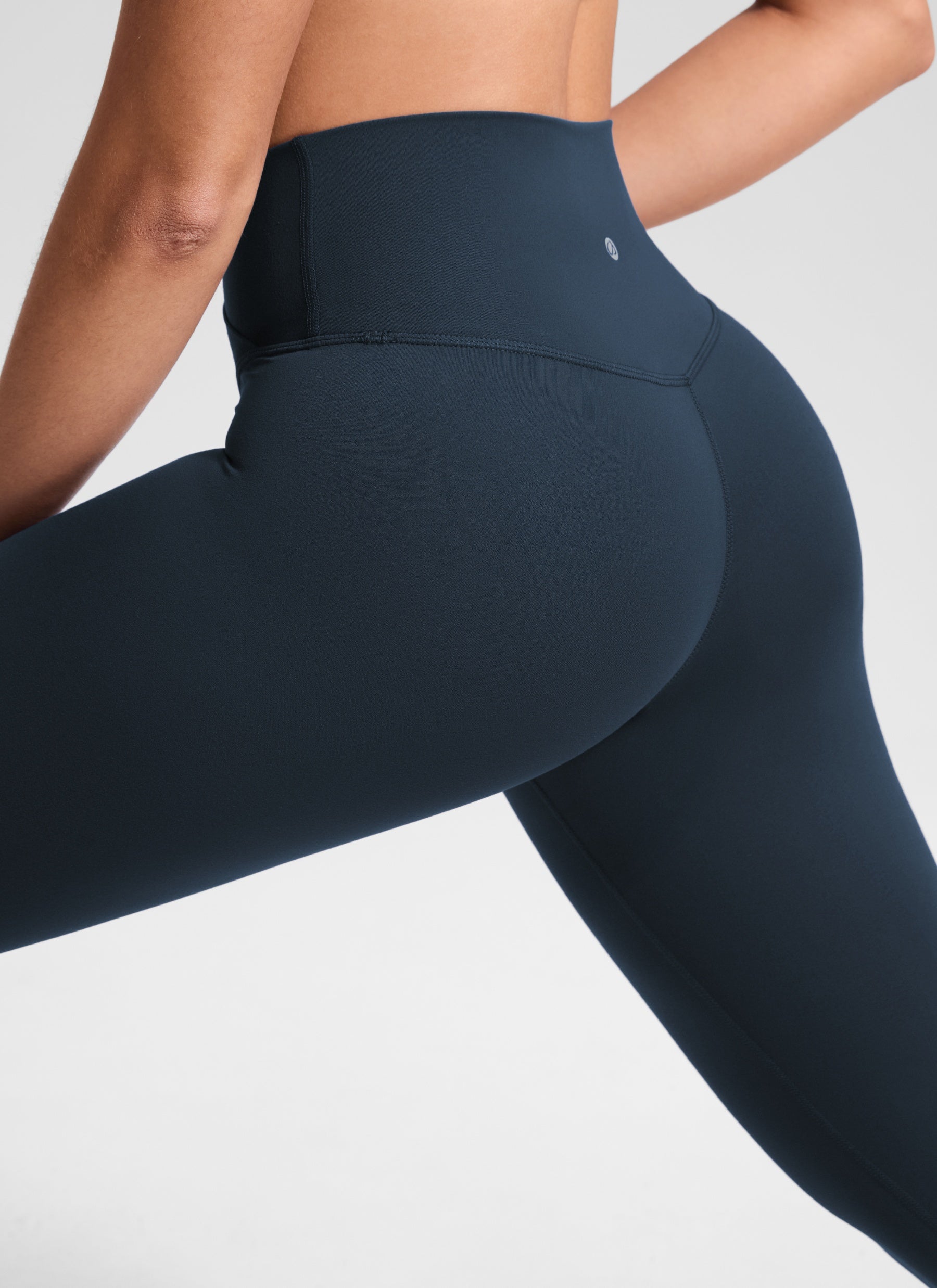 CRZ YOGA Women's High Rise Butterluxe Yoga Leggings 28'' V Cross Waist True Navy