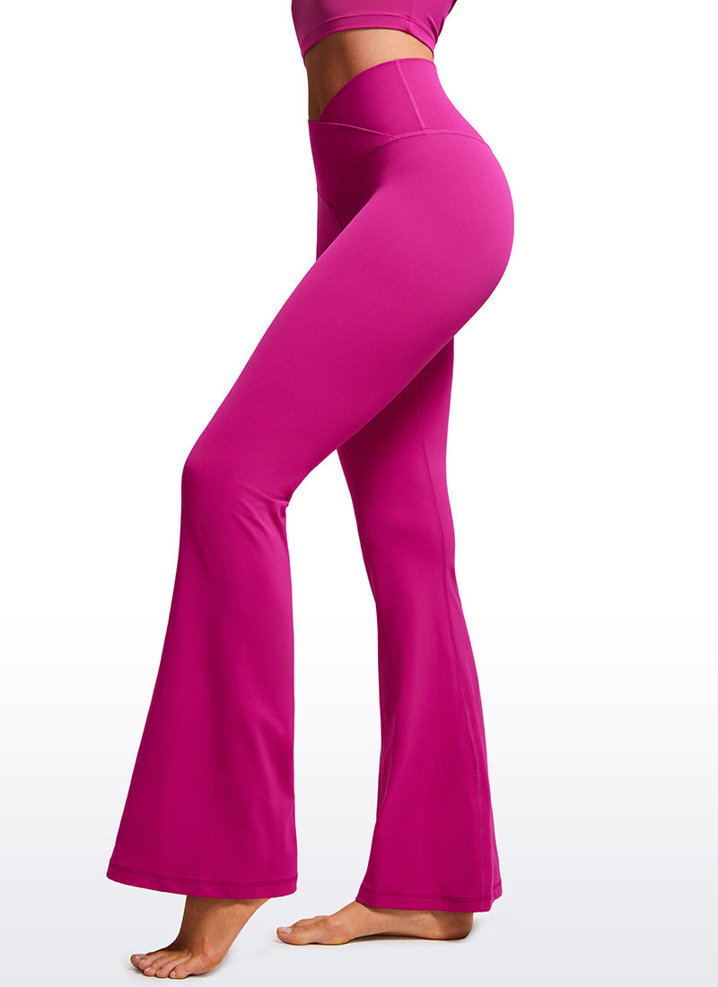 CRZ YOGA Women Butterluxe V Crossover High Waist Flare Leggings 31